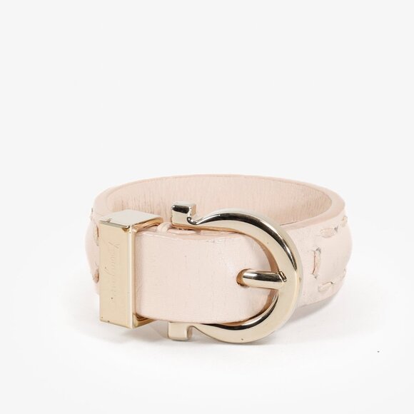 Ferragamo Nude Leather Wrap Bracelet - Picture 1 of 5